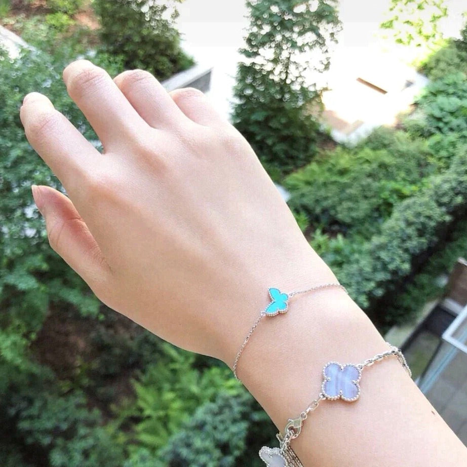 [Liorra]BUTTERFLY TURQUOISE BUTTERFLY BRACELET SILVER