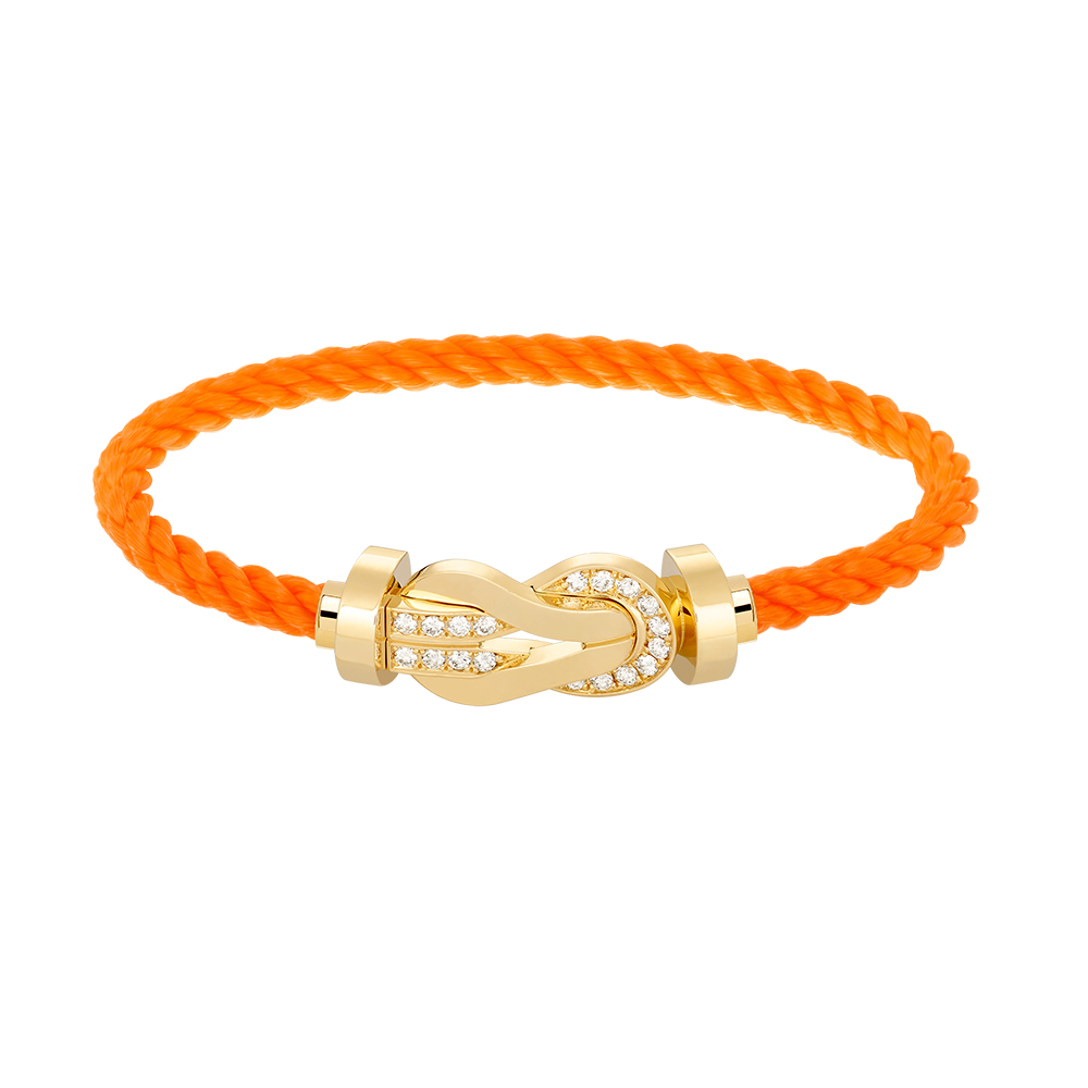 [Liorra]CHANCE LARGE 8 FIGURE BUCKLE HALF DIAMOND BRACELET GOLD