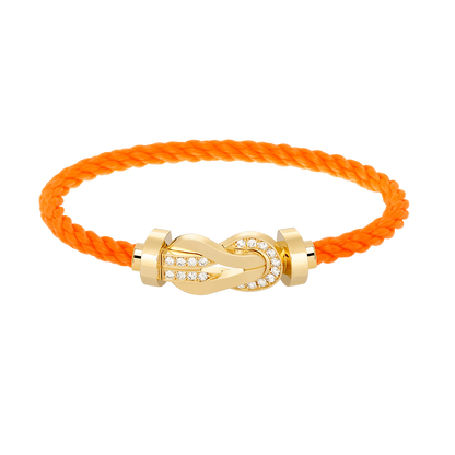 [Liorra]CHANCE LARGE 8 FIGURE BUCKLE HALF DIAMOND BRACELET GOLD