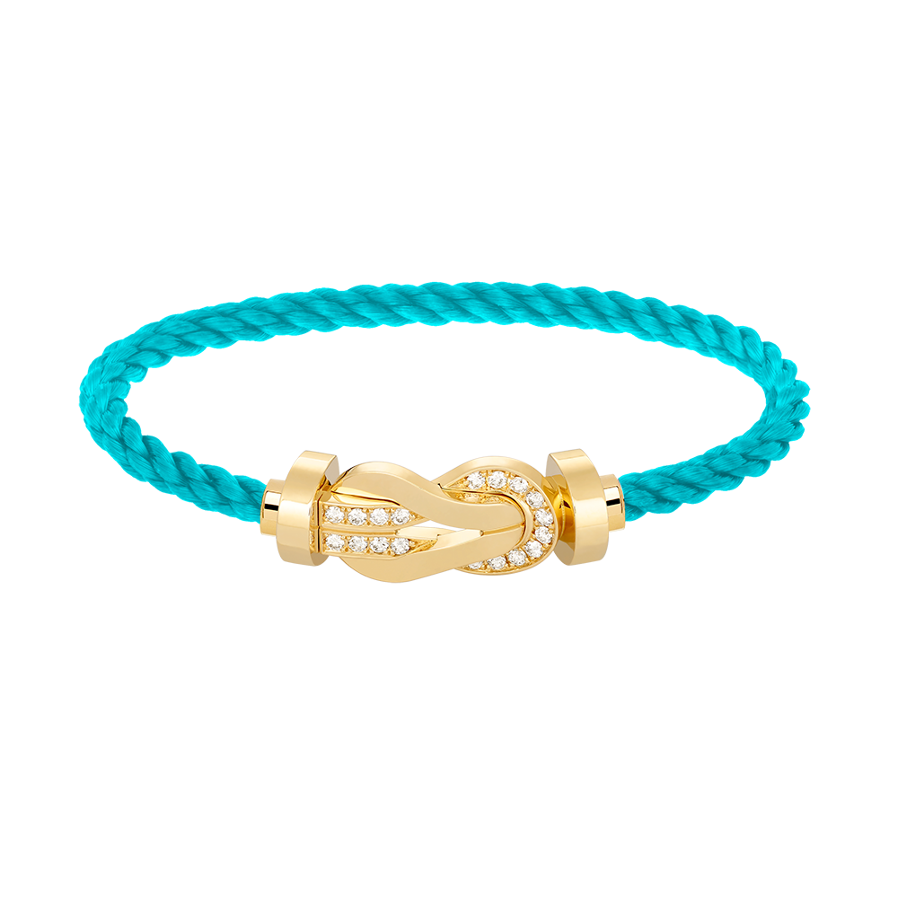 [Liorra]CHANCE LARGE 8 FIGURE BUCKLE HALF DIAMOND BRACELET GOLD