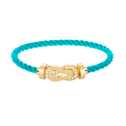 [Liorra]CHANCE LARGE 8 FIGURE BUCKLE HALF DIAMOND BRACELET GOLD