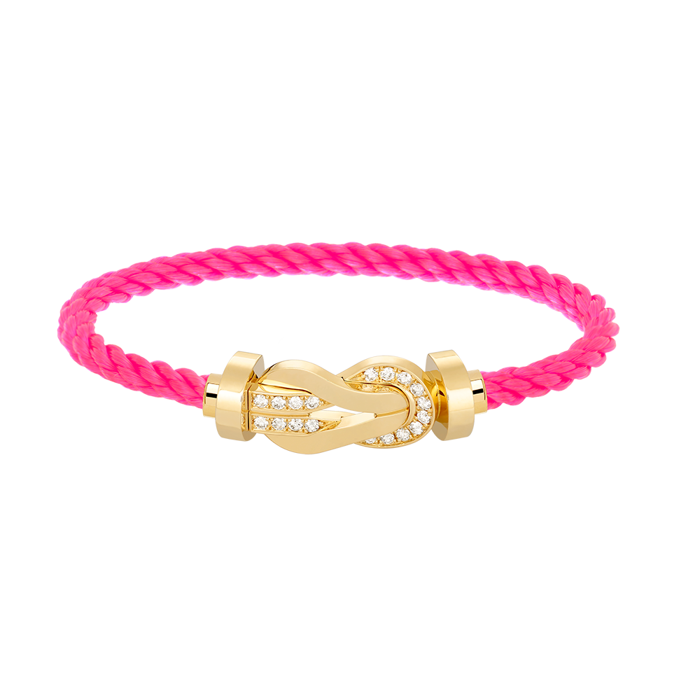 [Liorra]CHANCE LARGE 8 FIGURE BUCKLE HALF DIAMOND BRACELET GOLD
