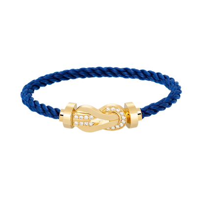 [Liorra]CHANCE LARGE 8 FIGURE BUCKLE HALF DIAMOND BRACELET GOLD