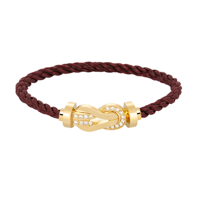 [Liorra]CHANCE LARGE 8 FIGURE BUCKLE HALF DIAMOND BRACELET GOLD