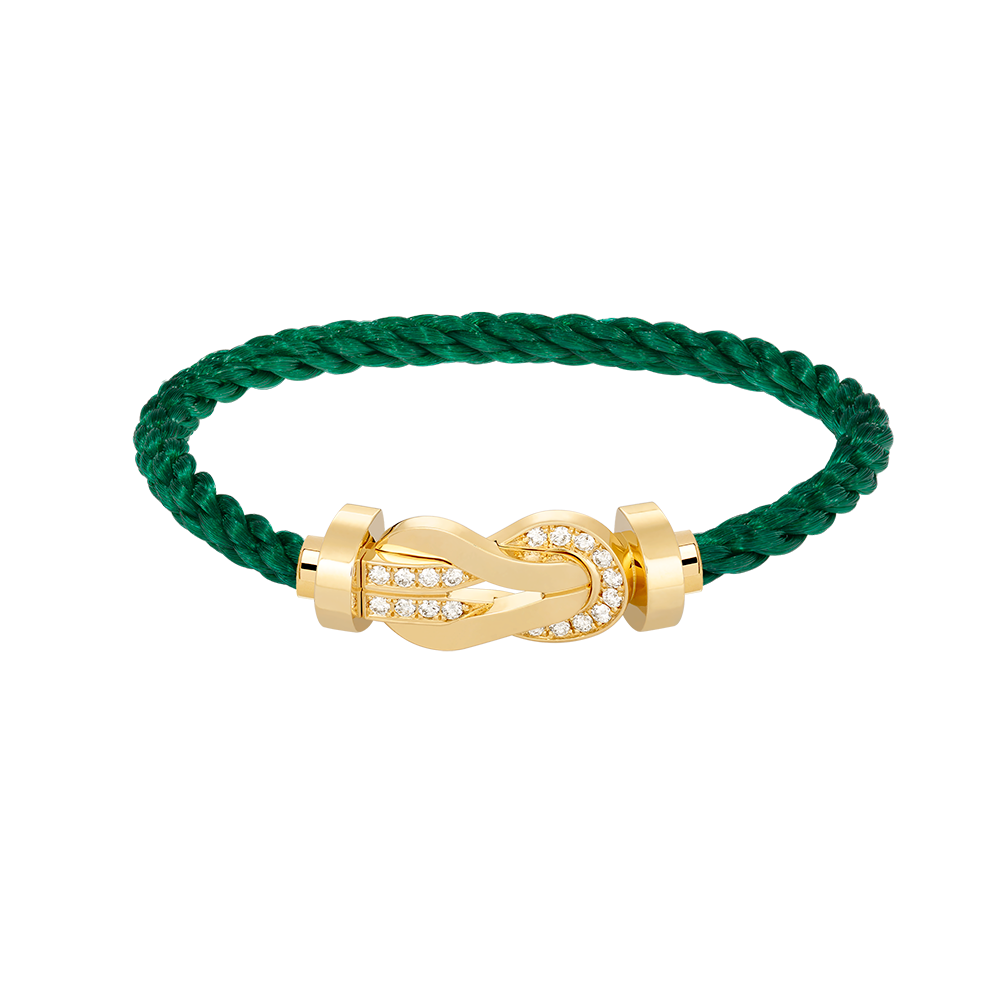 [Liorra]CHANCE LARGE 8 FIGURE BUCKLE HALF DIAMOND BRACELET GOLD