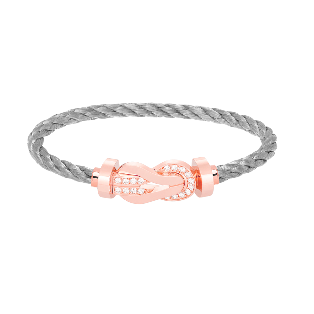 [Liorra]CHANCE LARGE 8 FIGURE BUCKLE HALF DIAMOND BRACELET Liorra GOLD