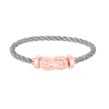 [Liorra]CHANCE LARGE 8 FIGURE BUCKLE HALF DIAMOND BRACELET Liorra GOLD