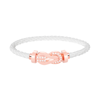 [Liorra]CHANCE LARGE 8 FIGURE BUCKLE HALF DIAMOND BRACELET Liorra GOLD