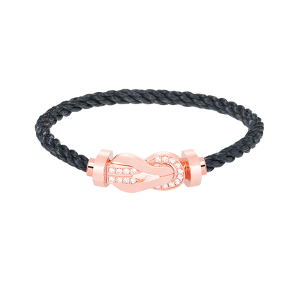 [Liorra]CHANCE LARGE 8 FIGURE BUCKLE HALF DIAMOND BRACELET Liorra GOLD