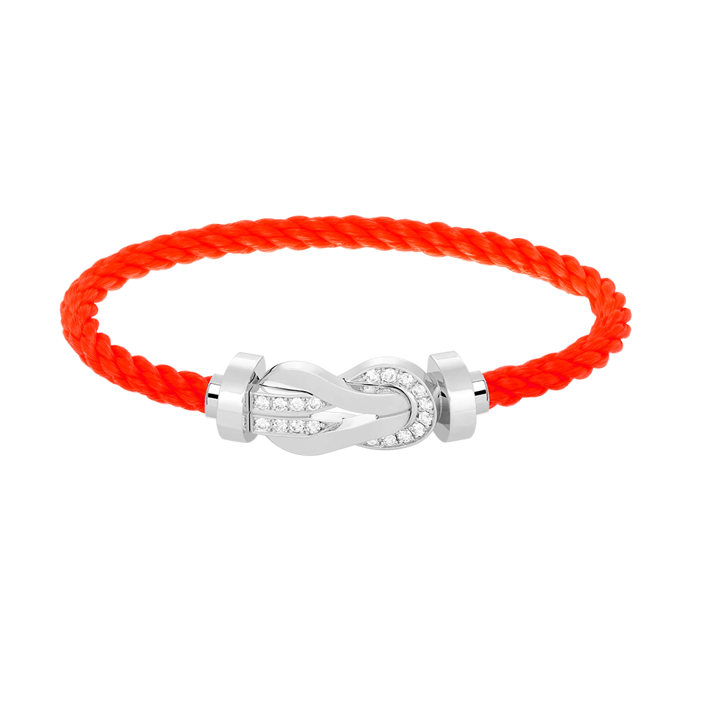 [Liorra]CHANCE LARGE 8 FIGURE BUCKLE HALF DIAMOND BRACELET SILVER