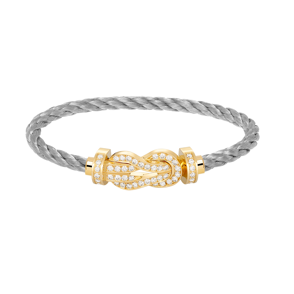 [Liorra]CHANCE LARGE 8 FIGURE BUCKLE FULLDIAMOND BRACELET GOLD