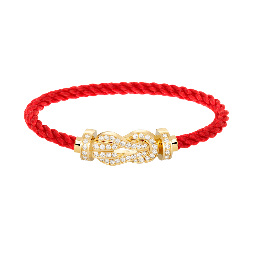 [Liorra]CHANCE LARGE 8 FIGURE BUCKLE FULLDIAMOND BRACELET GOLD