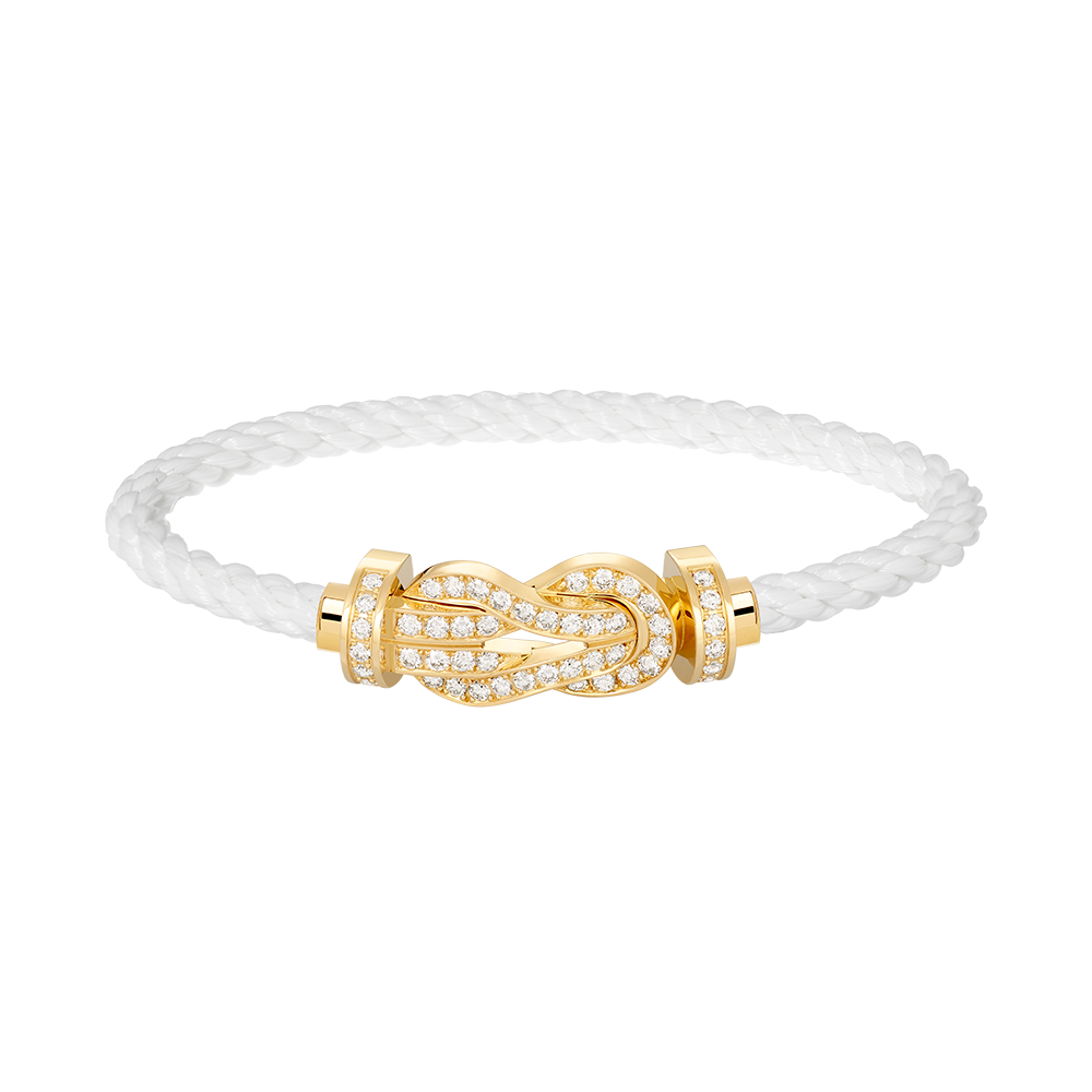 [Liorra]CHANCE LARGE 8 FIGURE BUCKLE FULLDIAMOND BRACELET GOLD