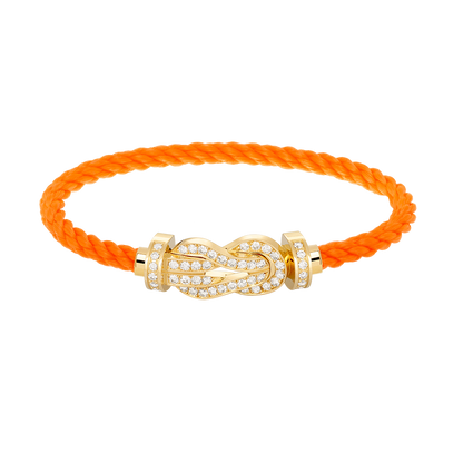 [Liorra]CHANCE LARGE 8 FIGURE BUCKLE FULLDIAMOND BRACELET GOLD