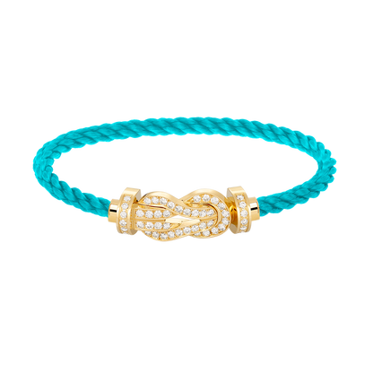 [Liorra]CHANCE LARGE 8 FIGURE BUCKLE FULLDIAMOND BRACELET GOLD