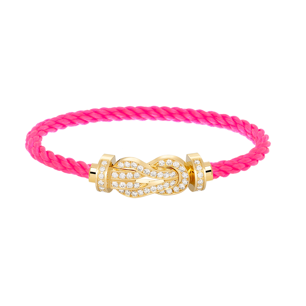 [Liorra]CHANCE LARGE 8 FIGURE BUCKLE FULLDIAMOND BRACELET GOLD