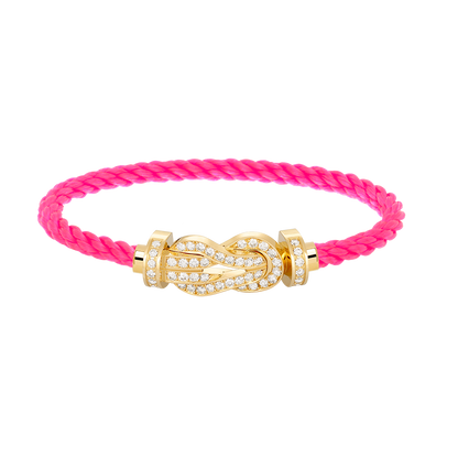 [Liorra]CHANCE LARGE 8 FIGURE BUCKLE FULLDIAMOND BRACELET GOLD