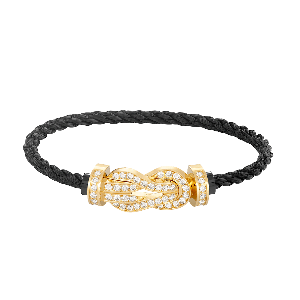 [Liorra]CHANCE LARGE 8 FIGURE BUCKLE FULLDIAMOND BRACELET GOLD