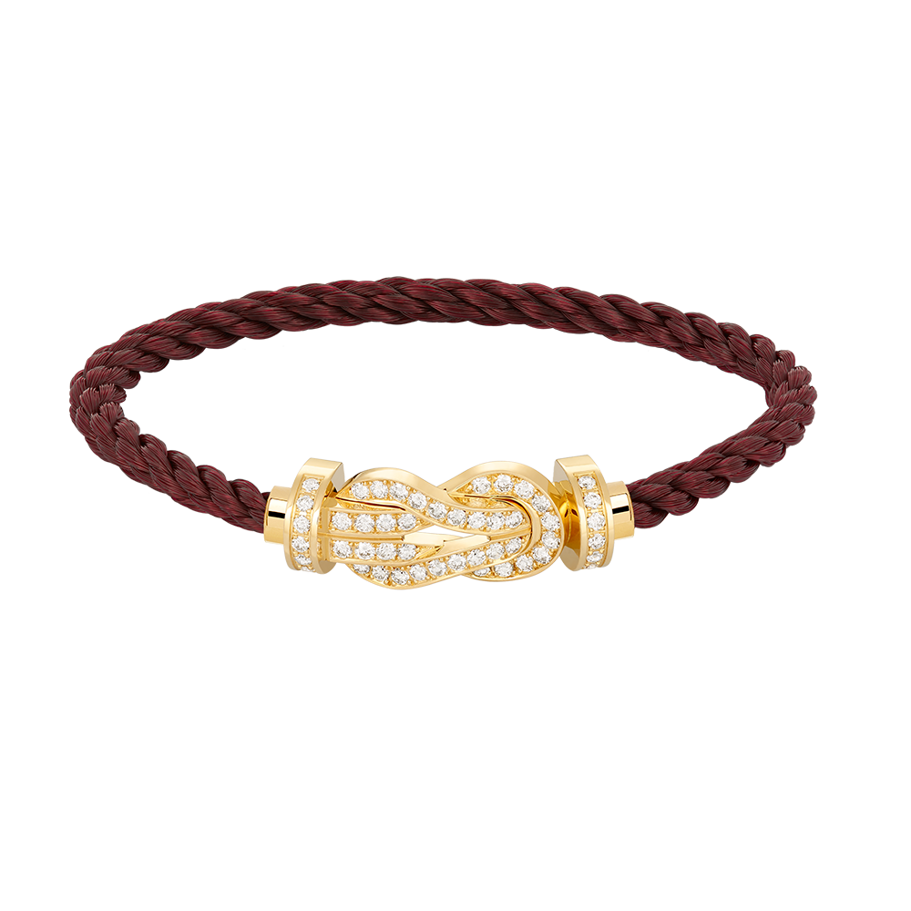 [Liorra]CHANCE LARGE 8 FIGURE BUCKLE FULLDIAMOND BRACELET GOLD