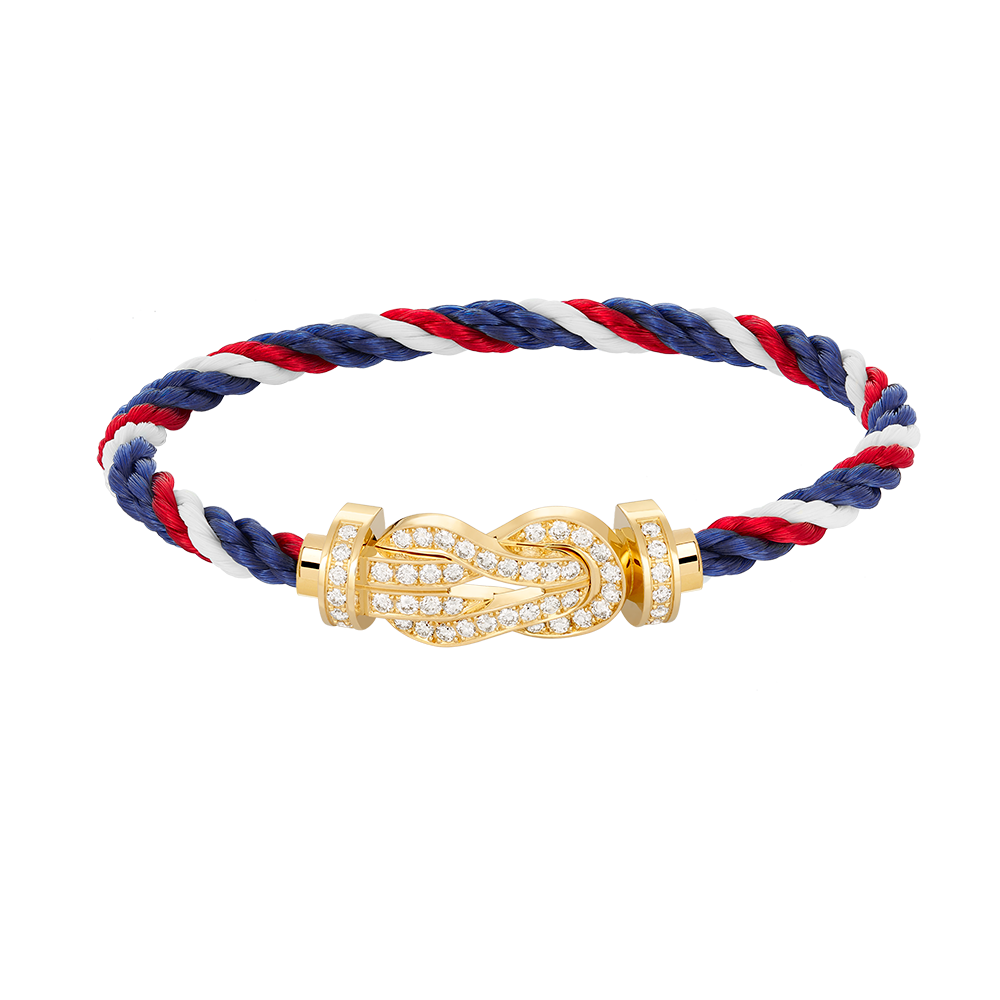 [Liorra]CHANCE LARGE 8 FIGURE BUCKLE FULLDIAMOND BRACELET GOLD