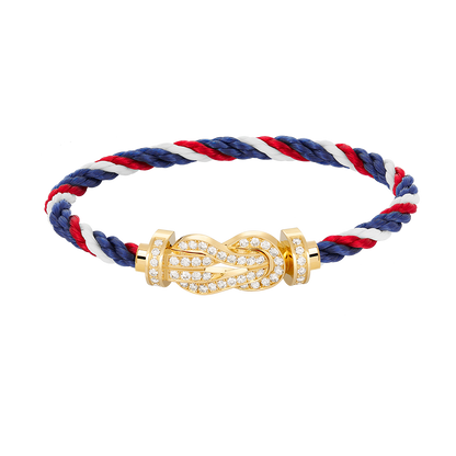 [Liorra]CHANCE LARGE 8 FIGURE BUCKLE FULLDIAMOND BRACELET GOLD