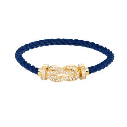 [Liorra]CHANCE LARGE 8 FIGURE BUCKLE FULLDIAMOND BRACELET GOLD