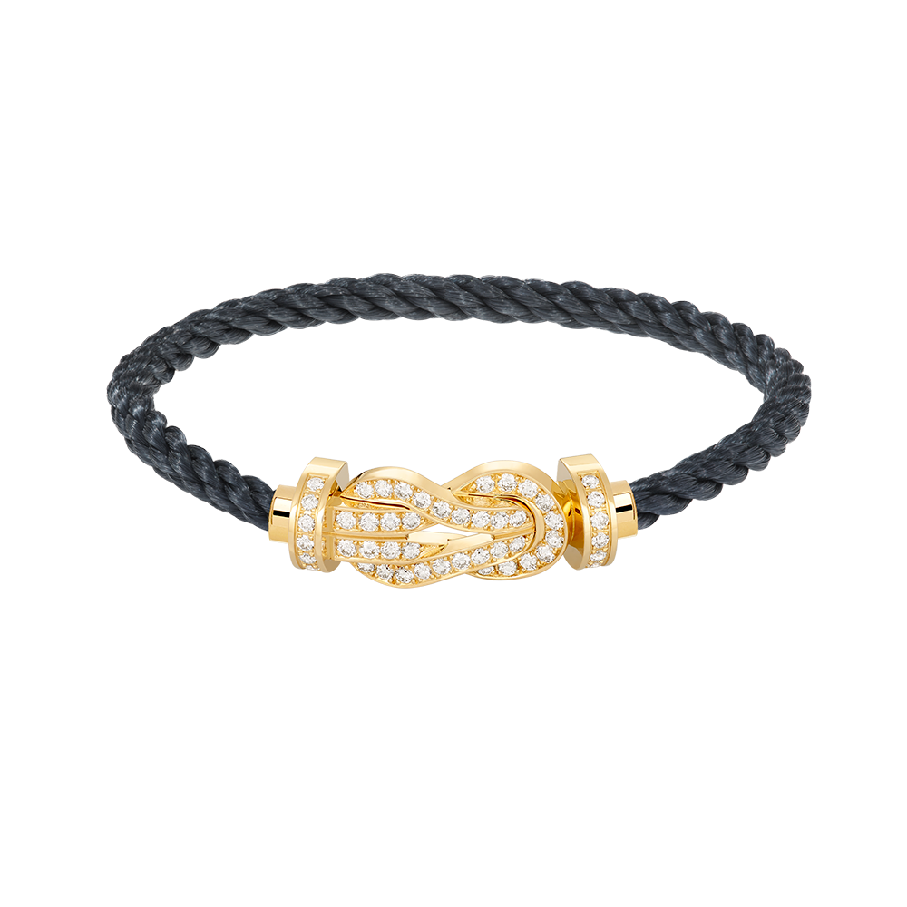[Liorra]CHANCE LARGE 8 FIGURE BUCKLE FULLDIAMOND BRACELET GOLD