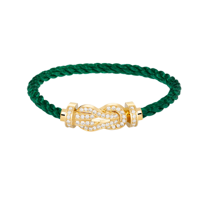 [Liorra]CHANCE LARGE 8 FIGURE BUCKLE FULLDIAMOND BRACELET GOLD