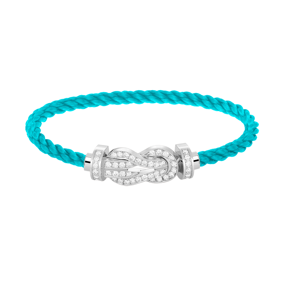[Liorra]CHANCE LARGE 8 FIGURE BUCKLE FULL DIAMOND BRACELET SILVER