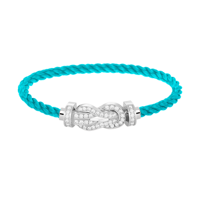 [Liorra]CHANCE LARGE 8 FIGURE BUCKLE FULL DIAMOND BRACELET SILVER