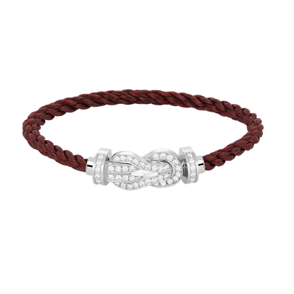 [Liorra]CHANCE LARGE 8 FIGURE BUCKLE FULL DIAMOND BRACELET SILVER