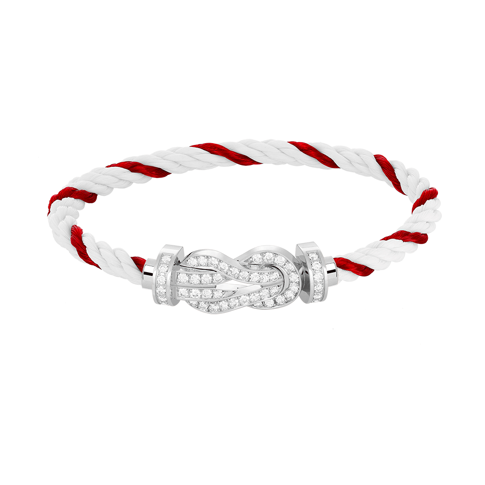 [Liorra]CHANCE LARGE 8 FIGURE BUCKLE FULL DIAMOND BRACELET SILVER