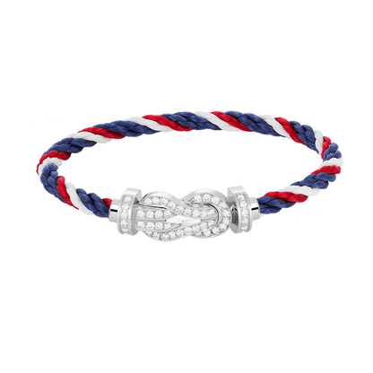 [Liorra]CHANCE LARGE 8 FIGURE BUCKLE FULL DIAMOND BRACELET SILVER