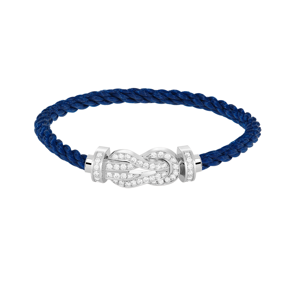 [Liorra]CHANCE LARGE 8 FIGURE BUCKLE FULL DIAMOND BRACELET SILVER