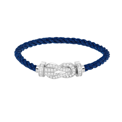 [Liorra]CHANCE LARGE 8 FIGURE BUCKLE FULL DIAMOND BRACELET SILVER