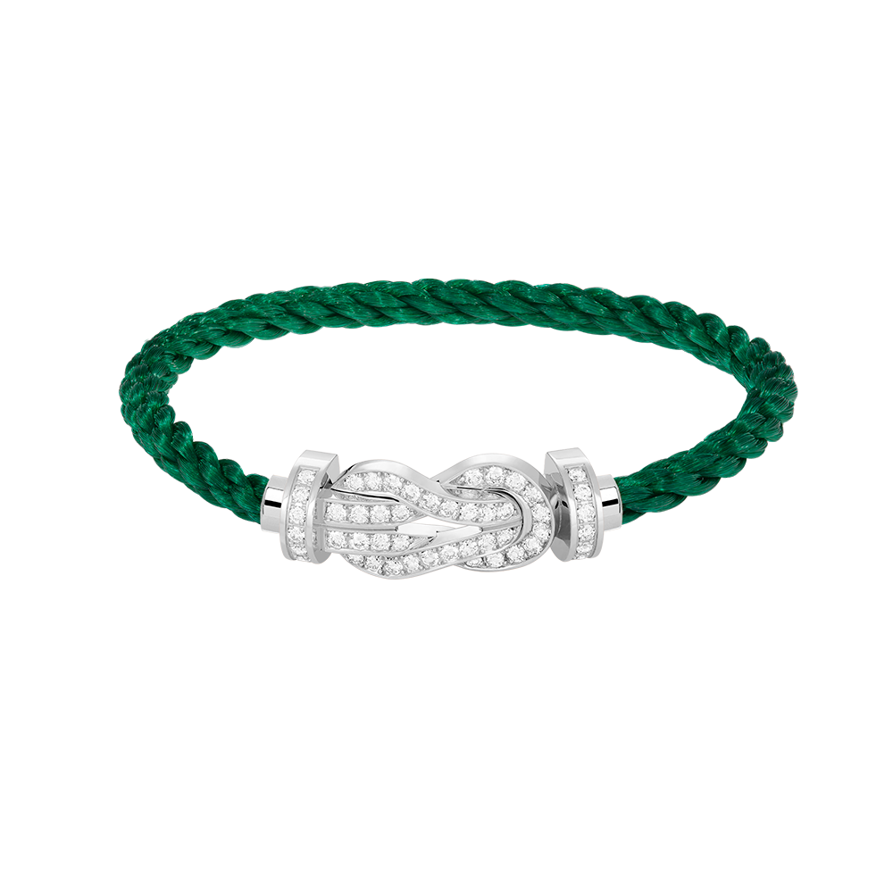 [Liorra]CHANCE LARGE 8 FIGURE BUCKLE FULL DIAMOND BRACELET SILVER