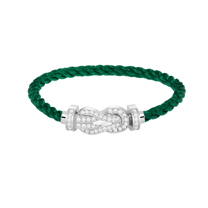 [Liorra]CHANCE LARGE 8 FIGURE BUCKLE FULL DIAMOND BRACELET SILVER