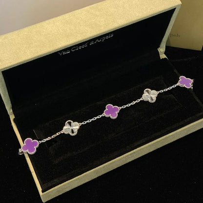 [Liorra] CLOVER 5 MOTIF VIOLET BRACELET COLLECTION