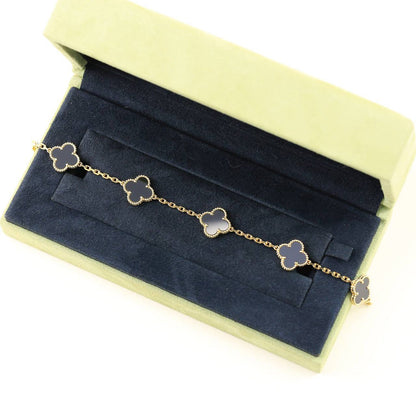 [Liorra] CLOVER 5 MOTIF ONYXS BRACELET COLLECTION