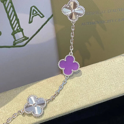 [Liorra] CLOVER 5 MOTIF VIOLET BRACELET COLLECTION