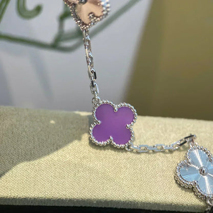 [Liorra] CLOVER 5 MOTIF VIOLET BRACELET COLLECTION