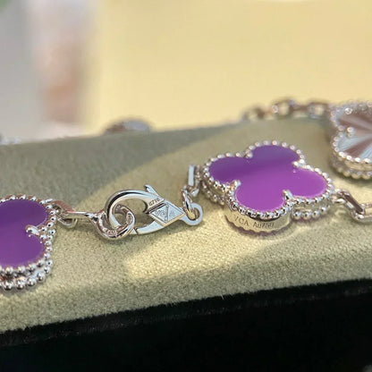 [Liorra] CLOVER 5 MOTIF VIOLET BRACELET COLLECTION