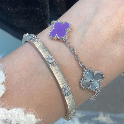 [Liorra] CLOVER 5 MOTIF VIOLET BRACELET COLLECTION