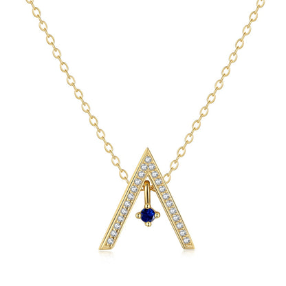 [Tonmkive Jewelry]Sparkling "A" Shape Necklace