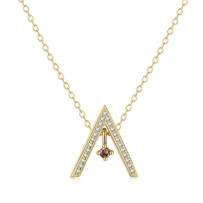 [Tonmkive Jewelry]Sparkling "A" Shape Necklace