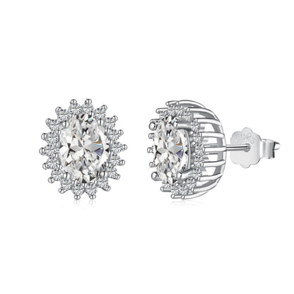 [Tonmkive Jewelry]Delicate Radiant Oval Cut Daily Earrings