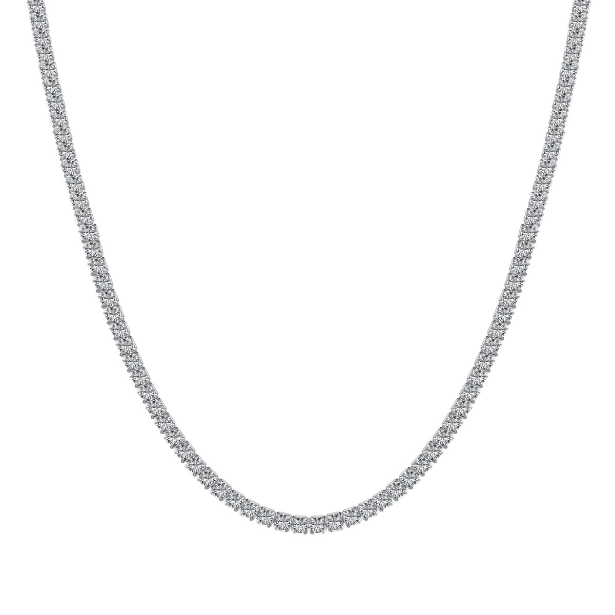 [Tonmkive Jewelry]Delicate Round Shape Tennis Necklace