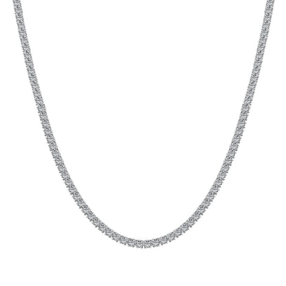 [Tonmkive Jewelry]Delicate Round Shape Tennis Necklace