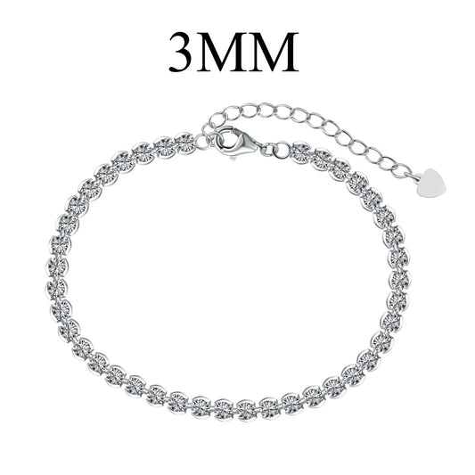 [Tonmkive Jewelry]Ornate  Sparkling Round Cut Daily Bracelet