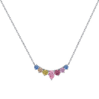 [Tonmkive Jewelry]Dainty Colorful Heart Necklace